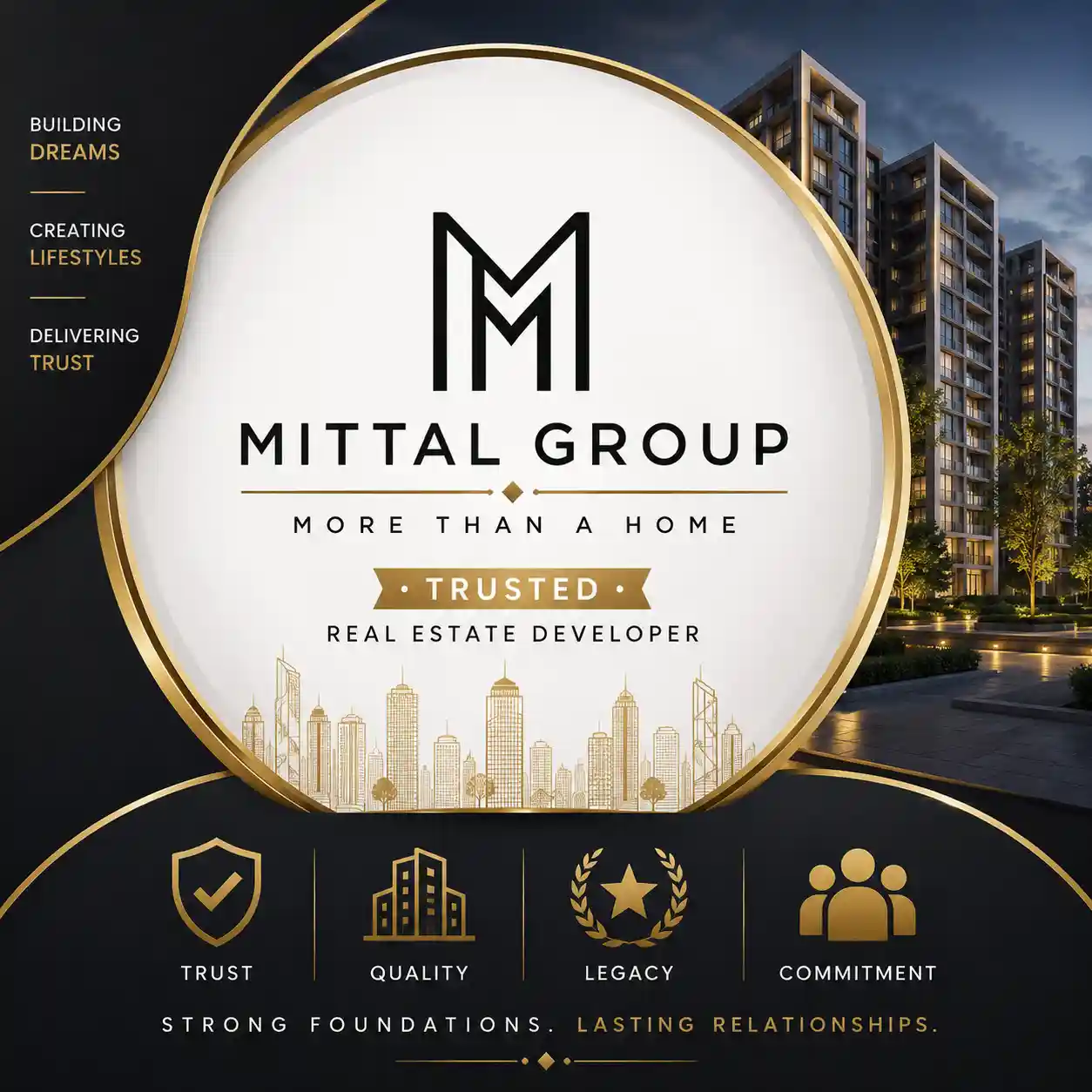 Mittal logo premium real estate developer Pune
